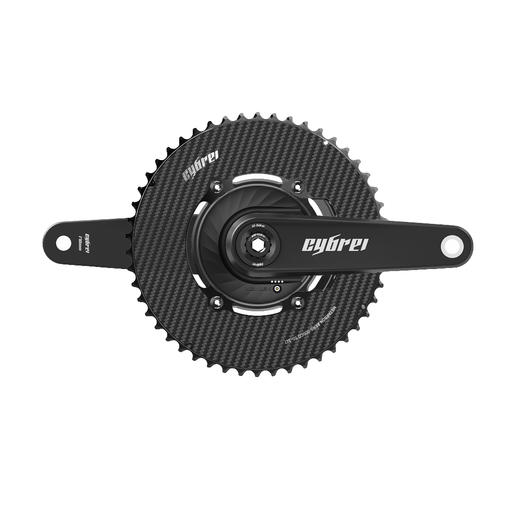 Cybrei Carbon Crank Set w/Xcadey Power Meter and Carbon-Alu chain rings